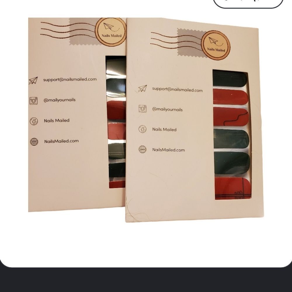 2x Christmas nail wraps funky new sealed in Original packaging